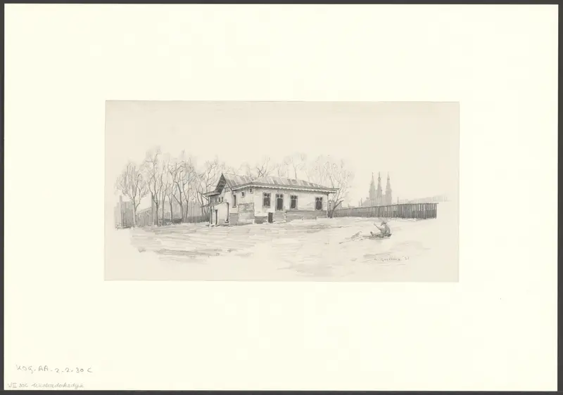 Landschap met huis en Posthoornkerk Wall Art by Unknown - High-Resolution Digital Print