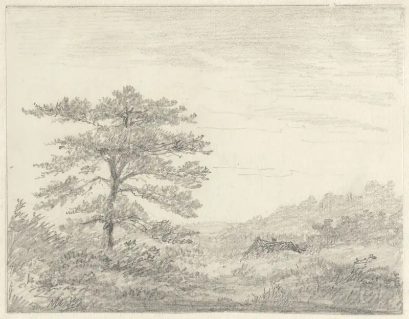Landschap met hut Wall Art by Christiaan Wilhelmus Moorrees - High-Resolution Digital Print