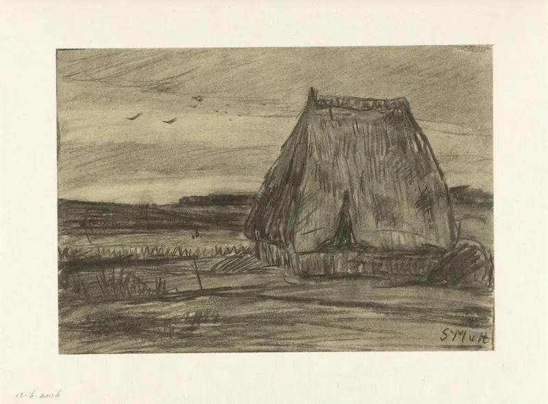 Landschap met hut Wall Art by Sientje Mesdag-van Houten - High-Resolution Digital Print