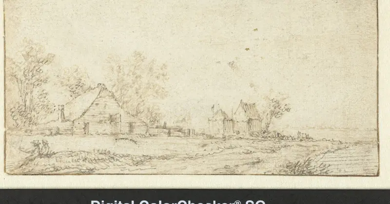 Landschap met hutjes aan een weg Wall Art by Jan van Goyen - High-Resolution Digital Print