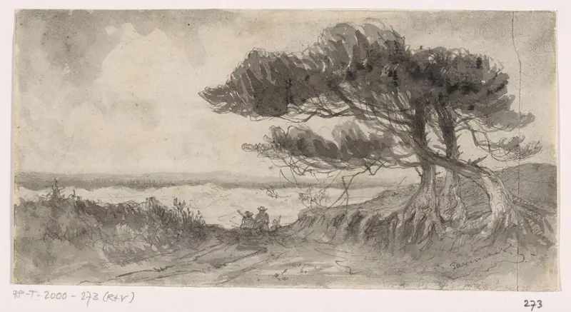 Landschap met jagers Wall Art by Unknown - High-Resolution Digital Print