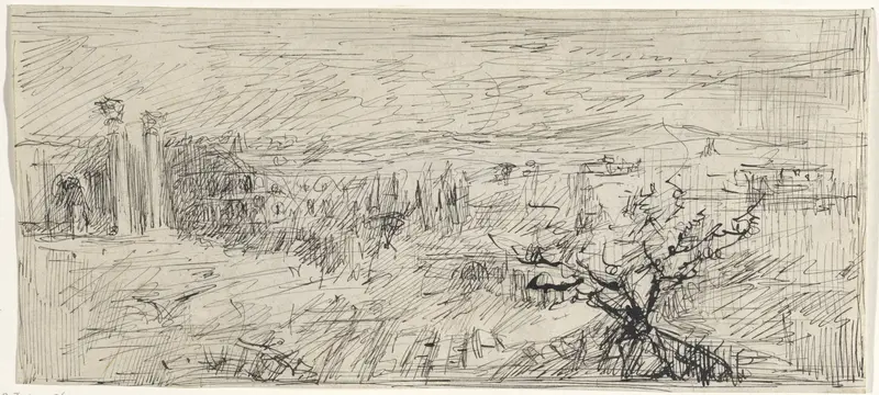 Landschap met klassieke ruïnes (Italië?) Wall Art by Thomas Cool - High-Resolution Digital Print