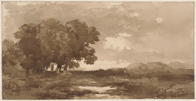 Landschap met links bomengroep Wall Art by Remigius Adrianus Haanen - High-Resolution Digital Print