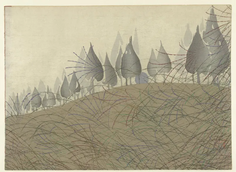 Landschap met maan Wall Art by Unknown - High-Resolution Digital Print