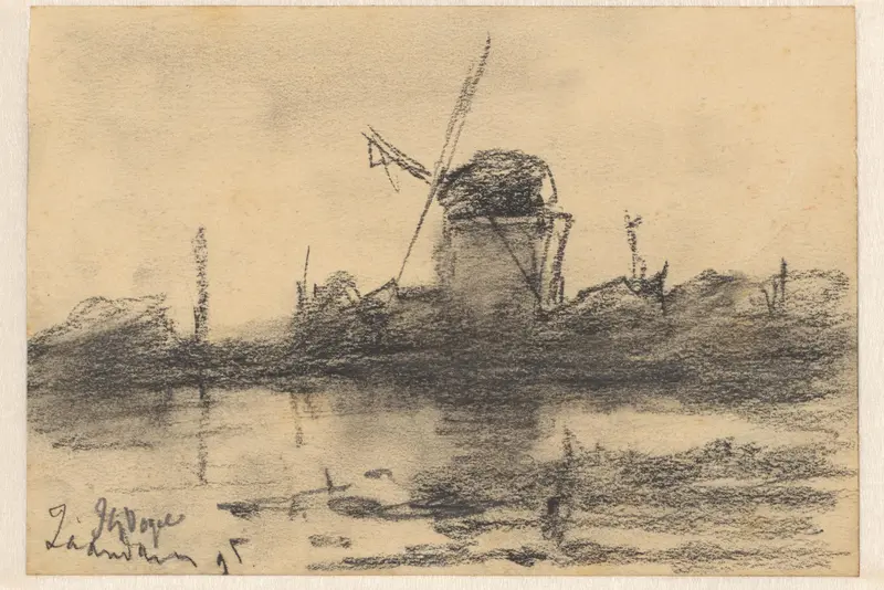 Landschap met molen te Zaandam Wall Art by Unknown - High-Resolution Digital Print