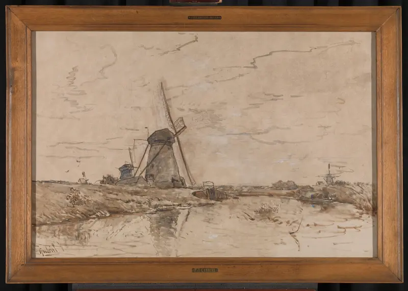 Landschap met molens Wall Art by Unknown - High-Resolution Digital Print