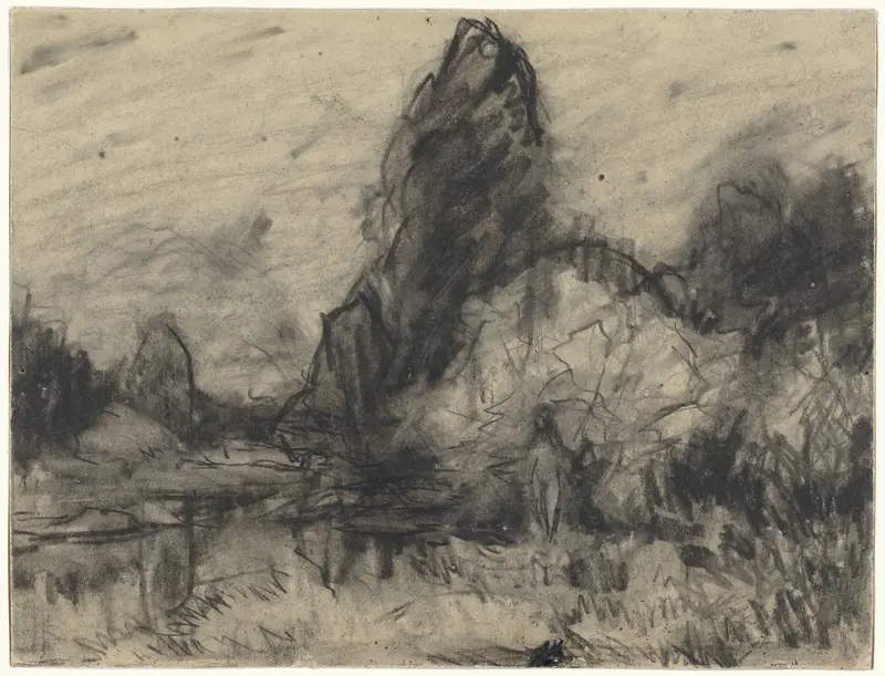 Landschap met naakt aan het water Wall Art by Egbert Rubertus Derk Schaap - High-Resolution Digital Print