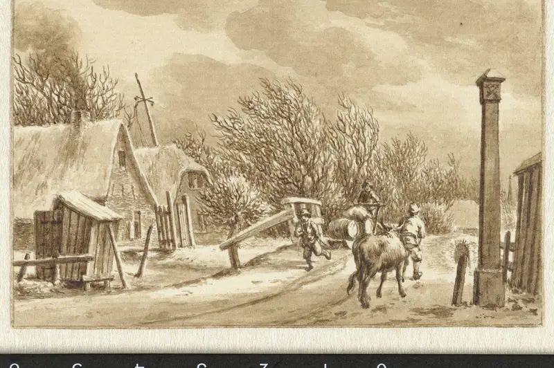 Landschap met opstekende storm Wall Art by Jacob Cats (1741-1799) - High-Resolution Digital Print
