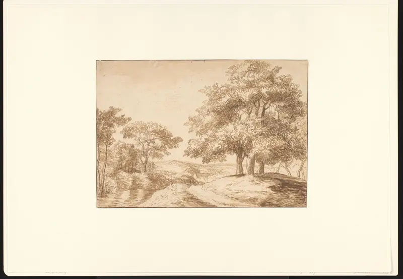 Landschap met rechts drie bomen Wall Art by Jan Lievens - High-Resolution Digital Print