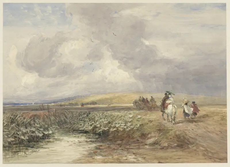 Landschap met reizigers Wall Art by David Cox (I) - High-Resolution Digital Print