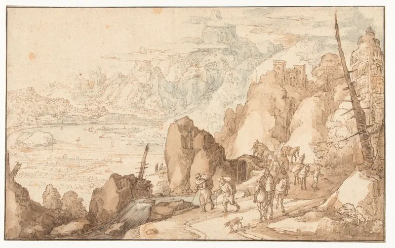Landschap met reizigers Wall Art by Joos de Momper (II) - High-Resolution Digital Print