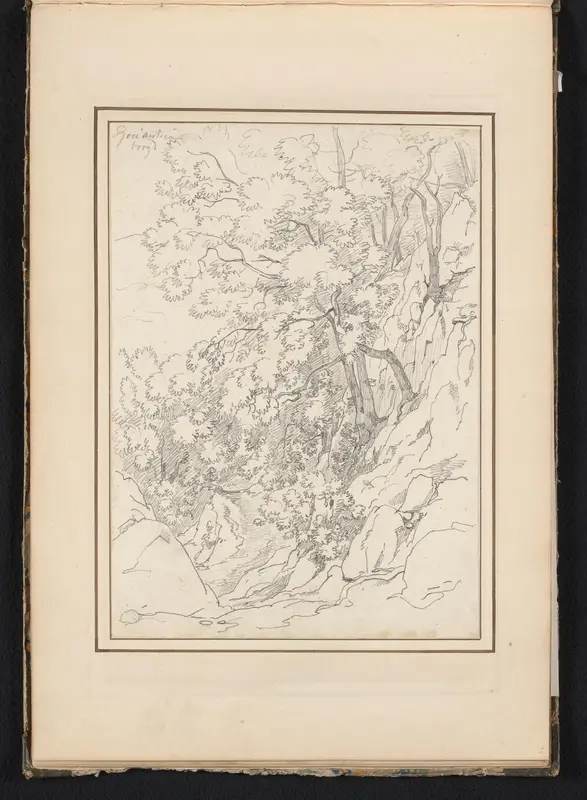Landschap met rotsen en bomen te Roccantica Wall Art by Unknown - High-Resolution Digital Print