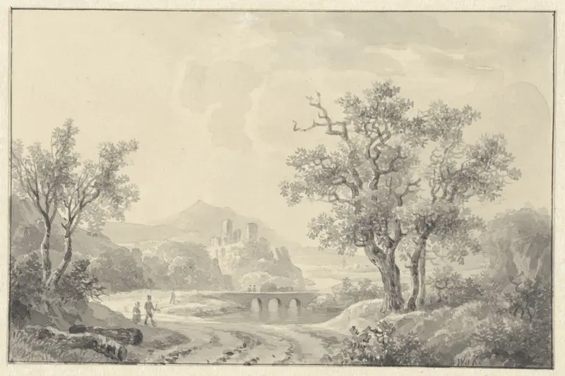 Landschap met ruïne in het verschiet Wall Art by Willem de Klerk - High-Resolution Digital Print