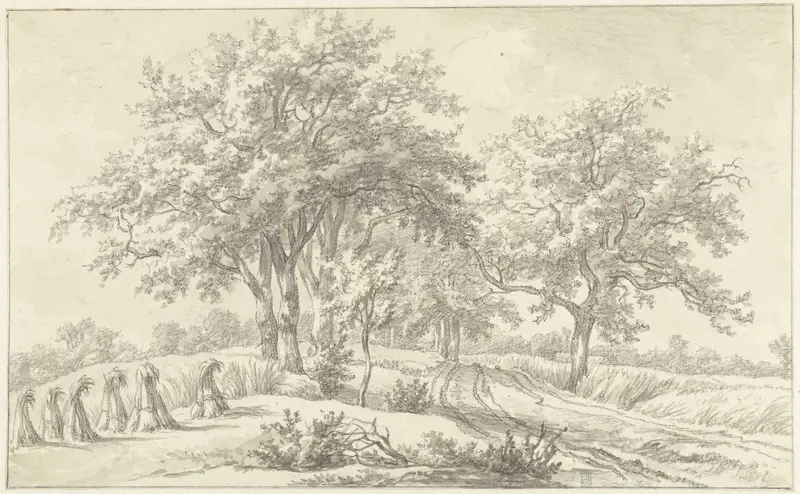 Landschap met schoven in het Braamse in het Hanoverse Wall Art by Egbert van Drielst - High-Resolution Digital Print