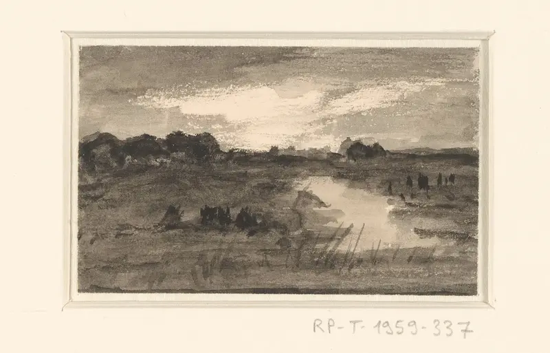 Landschap met sloot Wall Art by Sientje Mesdag-van Houten - High-Resolution Digital Print