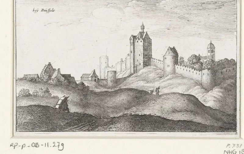 Landschap met stadsmuren bij Brussel Wall Art by Wenceslaus Hollar - High-Resolution Digital Print