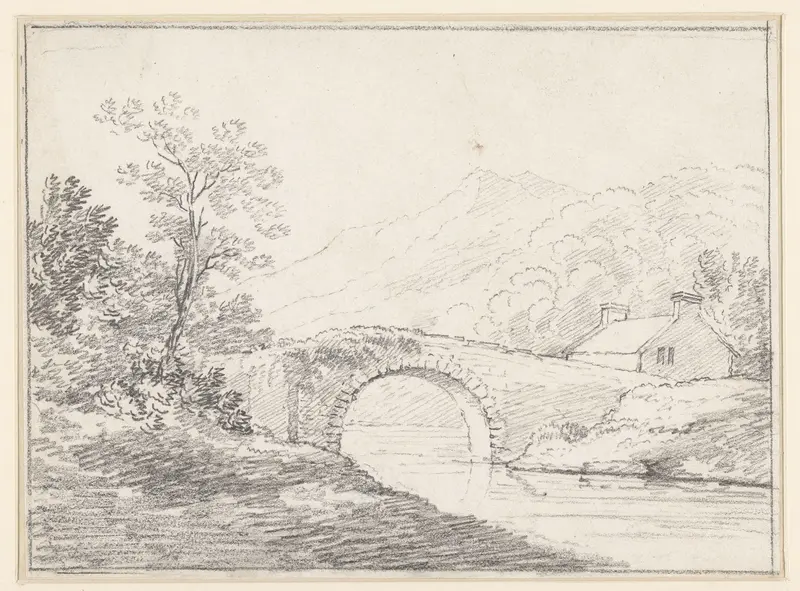 Landschap met stenen brug Wall Art by Frederik Hendrik Weissenbruch - High-Resolution Digital Print