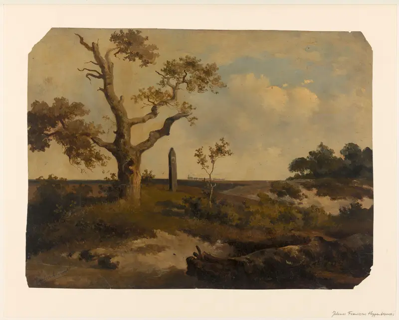 Landschap met trein in het verschiet Wall Art by Unknown - High-Resolution Digital Print