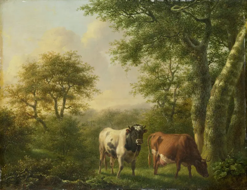 Landschap met vee Wall Art by Adolf Karel Maximiliaan Engel - High-Resolution Digital Print