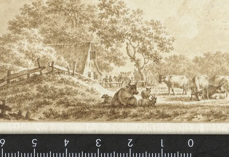 Landschap met vee en een boerderij Wall Art by Jacob Cats (1741-1799) - High-Resolution Digital Print
