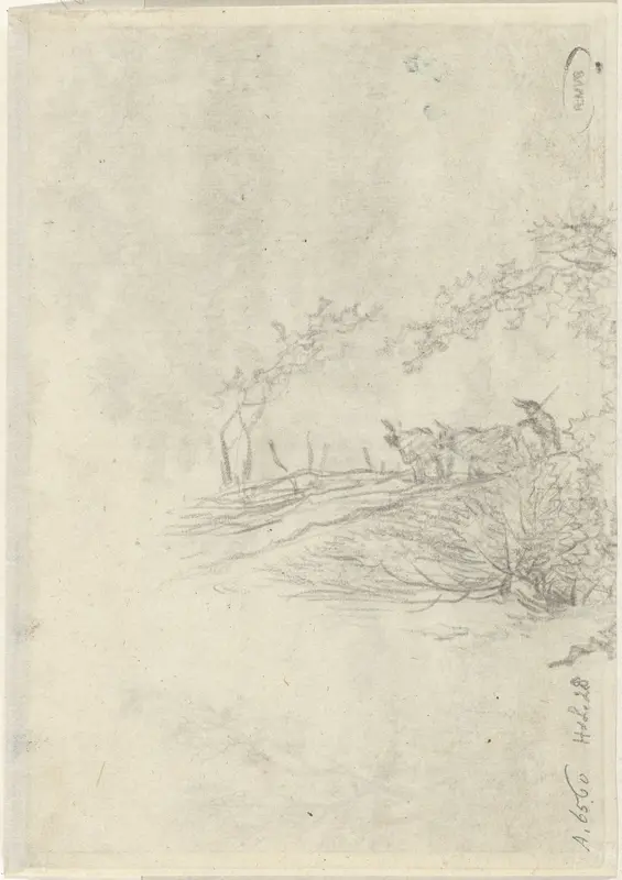 Landschap met veehoeder Wall Art by Unknown - High-Resolution Digital Print