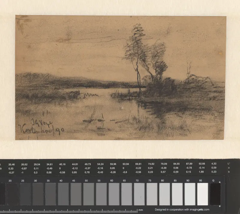 Landschap met water te Kortenhoef Wall Art by Unknown - High-Resolution Digital Print
