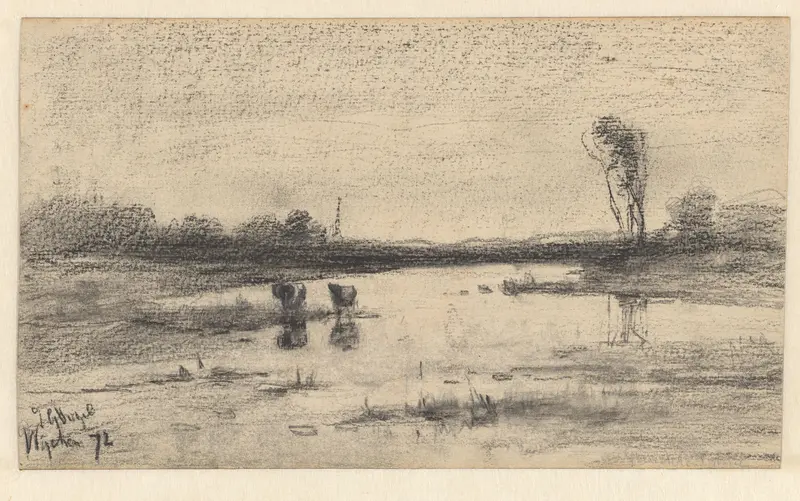 Landschap met water te Wijchen Wall Art by Unknown - High-Resolution Digital Print