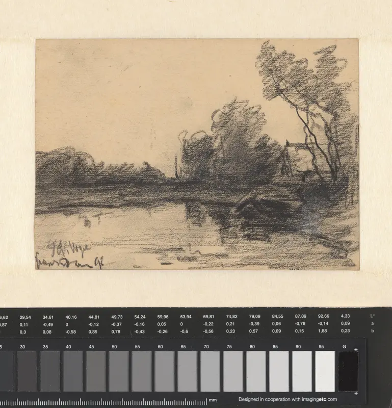 Landschap met water, vermoedelijk te Spaarndam Wall Art by Unknown - High-Resolution Digital Print