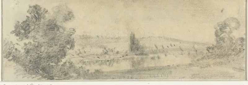Landschap met water Wall Art by Maxime François Antoine Lalanne - High-Resolution Digital Print