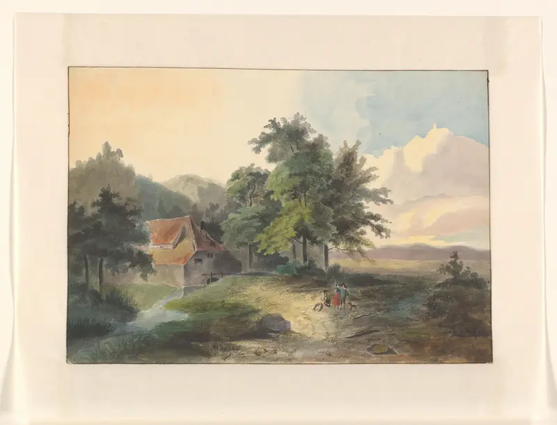 Landschap met watermolen Wall Art by Johannes van Reijn - High-Resolution Digital Print