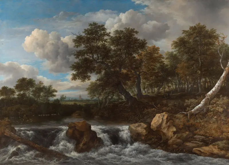 Landschap met waterval Wall Art by Jacob Isaacksz van Ruisdael - High-Resolution Digital Print
