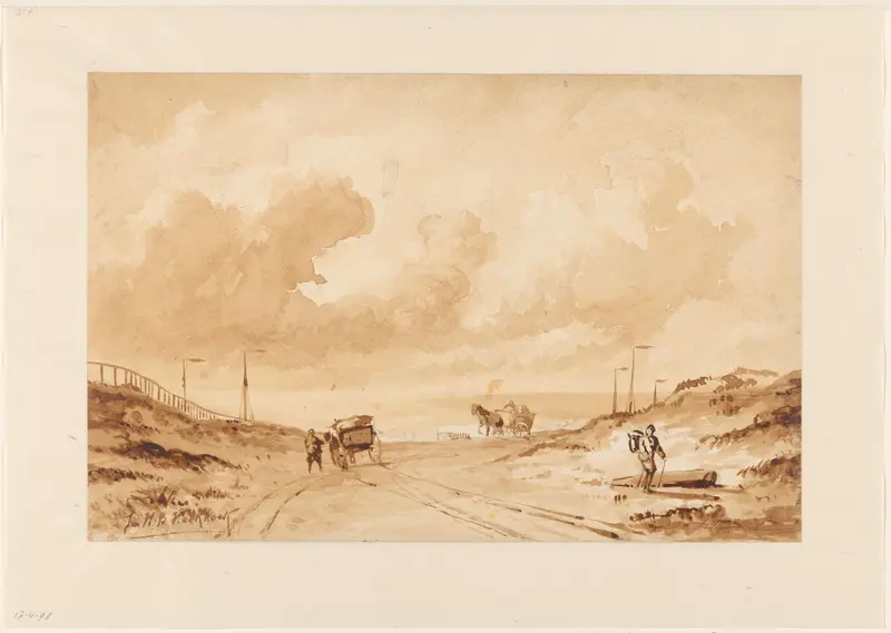 Landschap met weg tussen duinen naar zee Wall Art by Johannes Hermanus Barend Koekkoek - High-Resolution Digital Print