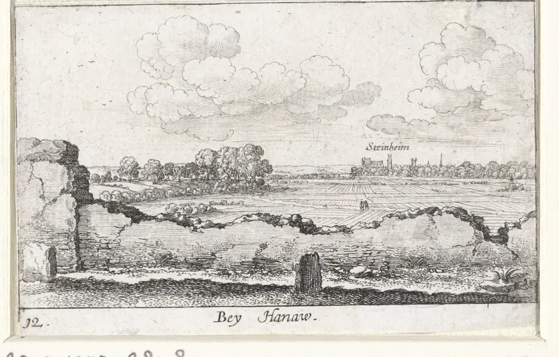 Landschap nabij Hanau met gezicht op Steinheim Wall Art by Wenceslaus Hollar - High-Resolution Digital Print