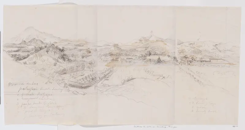 Landschap ten westen van Sumedang, Priangan, West-Java Wall Art by Adrianus Johannes Bik - High-Resolution Digital Print