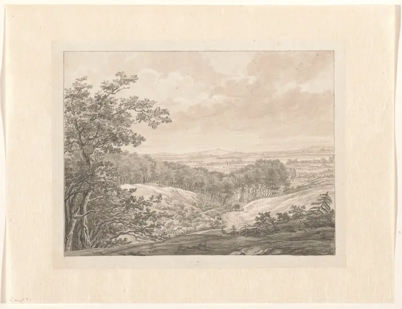Landschap tussen Arnhem en Zutphen bij het Huis Middagten Wall Art by anonymous - High-Resolution Digital Print
