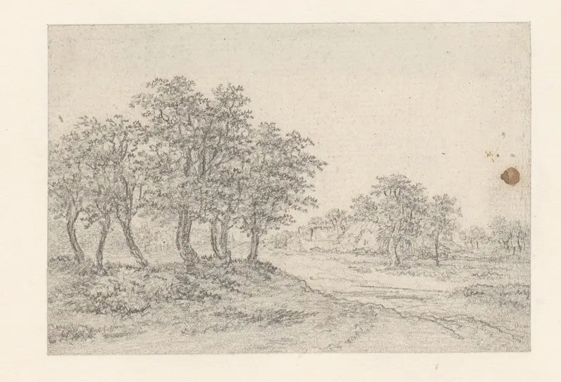 Landweg met boerderij in het verschiet Wall Art by Georges Michel - High-Resolution Digital Print