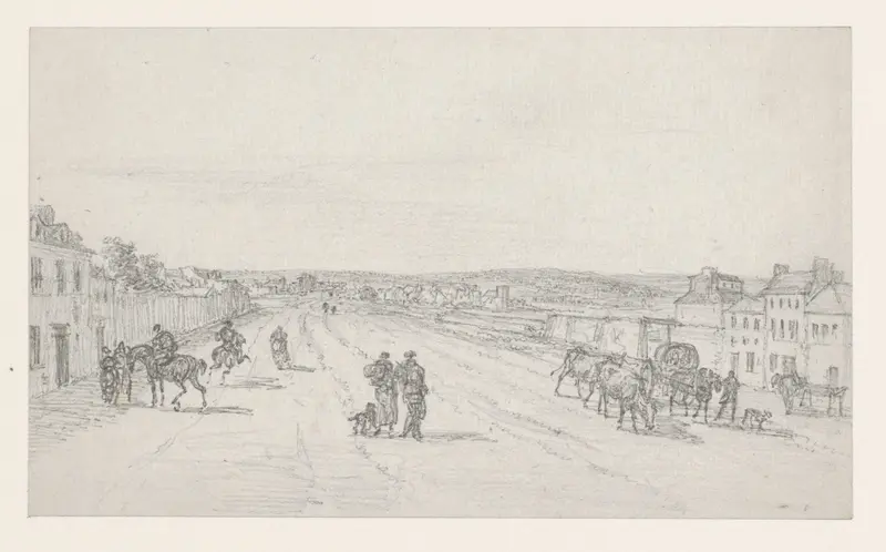 Landweg naar de stad Wall Art by Georges Michel - High-Resolution Digital Print