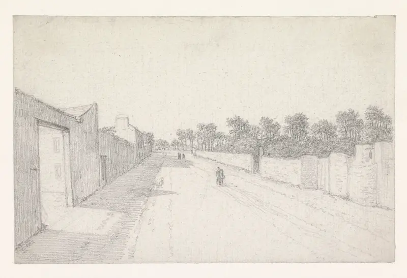 Landweg tussen muren Wall Art by Georges Michel - High-Resolution Digital Print