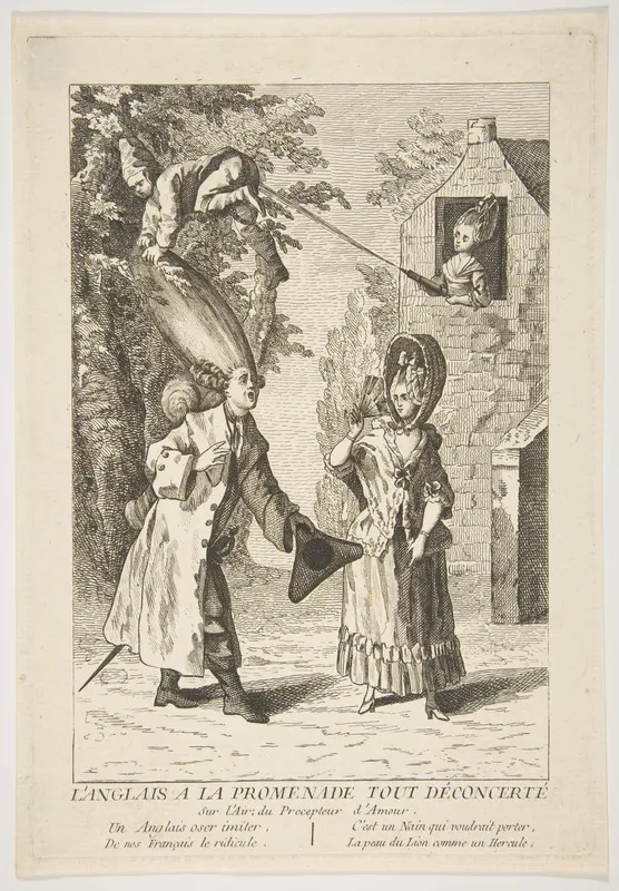 L'Anglais a la Promenade Tout Déconcerté Wall Art by Anonymous, French, 18th century - High-Resolution Digital Print