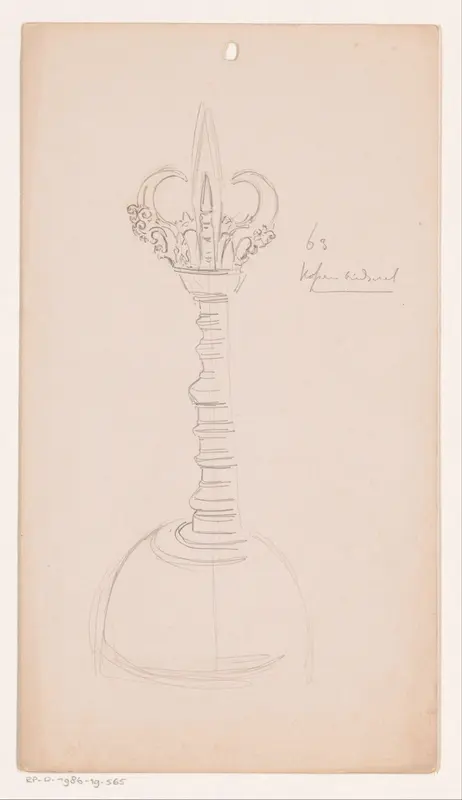 Langwerpig voorwerp versierd met hoorns Wall Art by Reinier Willem Petrus de Vries (1874-1953) - High-Resolution Digital Print