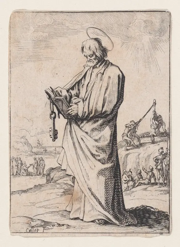 L'Apotre Saint Pierre (St. Peter the Apostle) Wall Art by Jacques Callot - High-Resolution Digital Print
