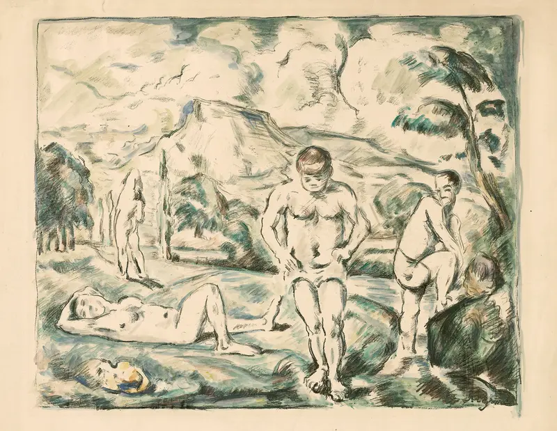 Large Bathers Wall Art by Paul Cezanne - High-Resolution Digital Print