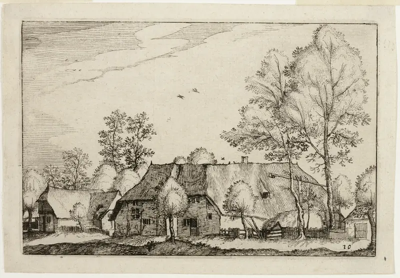 Large Farm, plate ten after Pictures of Farms, Country Houses and Rustic Villages (Praediorum villarum et rusticarum casularum icones)