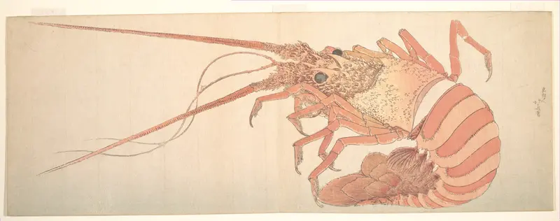 Large Lobster Wall Art by Katsushika Hokusai - High-Resolution Digital Print