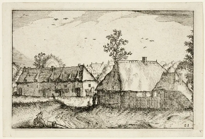 Large Sheds, plate 21 after Pictures of Farms, Country Houses and Rustic Villages (Praediorum villarum et rusticarum casularum icones)
