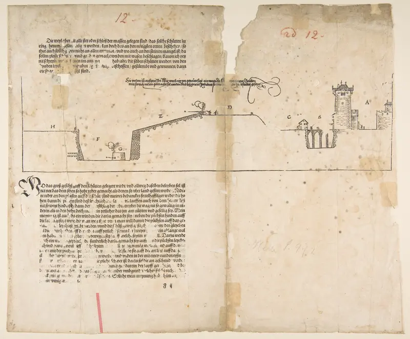 Last Illustration from Dürer's "Treatise on Fortification" Wall Art by Albrecht Dürer - High-Resolution Digital Print