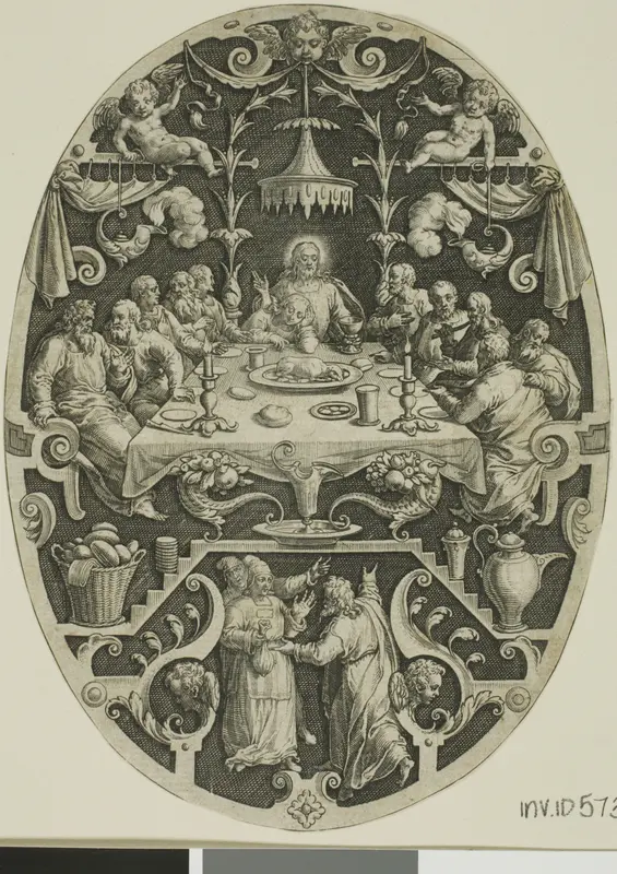 Last Supper, from Passion of Christ Wall Art by Jan Sadeler, I - High-Resolution Digital Print