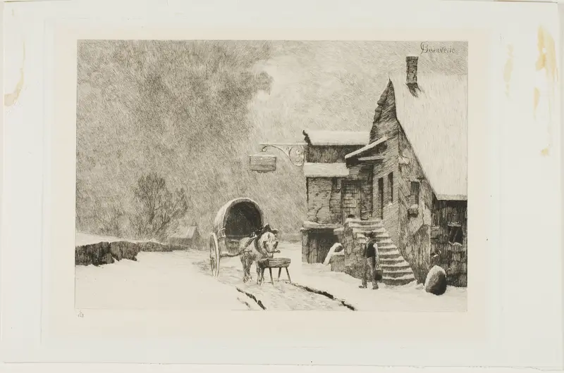 L'Auberge du soleil levant Wall Art by Charles Joseph Beauverie - High-Resolution Digital Print