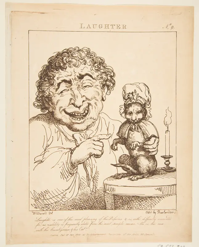 Laughter (Le Brun Travested, or Caricatures of the Passions) Wall Art by Thomas Rowlandson - High-Resolution Digital Print