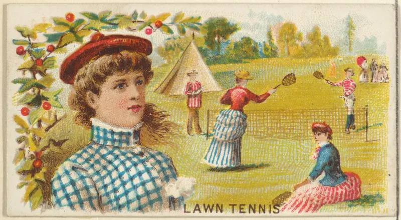 Lawn Tennis, from the Games and Sports series (N165) for Old Judge Cigarettes Wall Art by Goodwin & Company - High-Resolution Digital Print